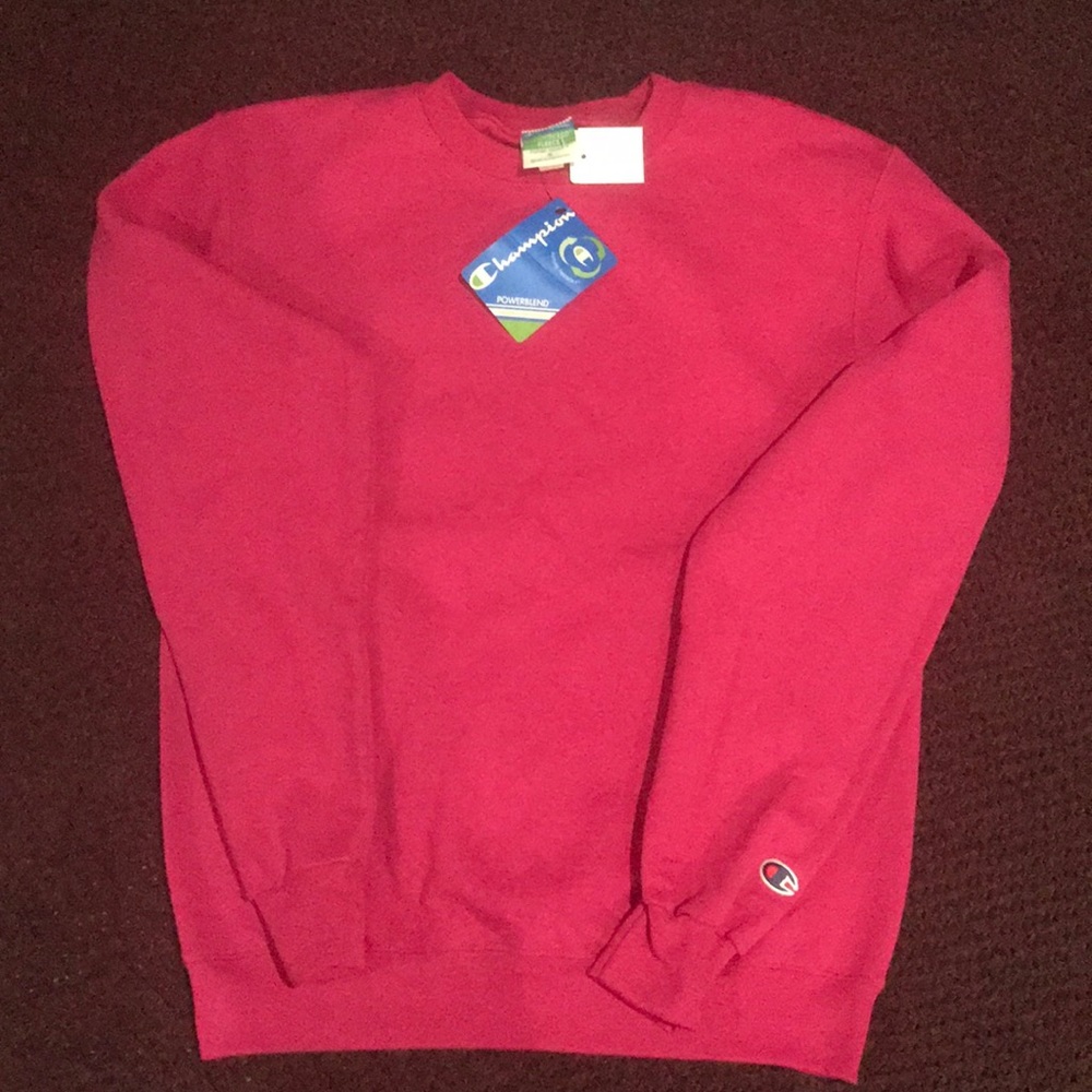 NWT champion small pink eco fleece pullover!!!
